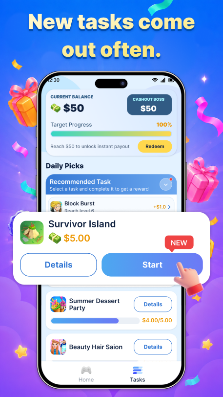 Rewlo Rust recommended tasks screen