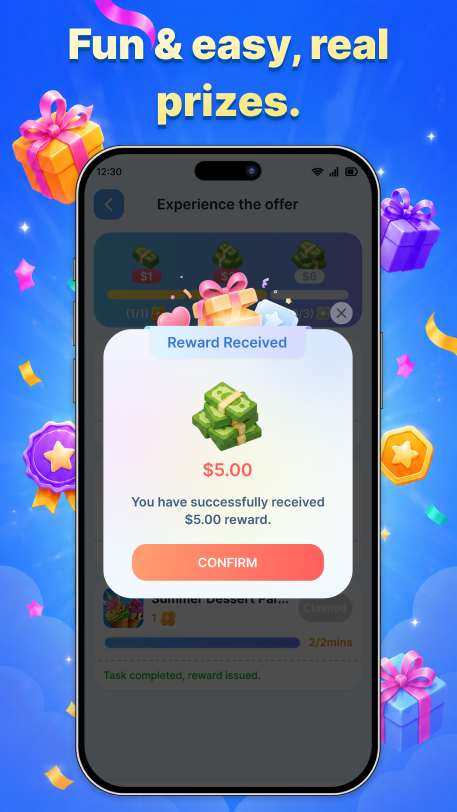 Rewlo Rust reward confirmation screen